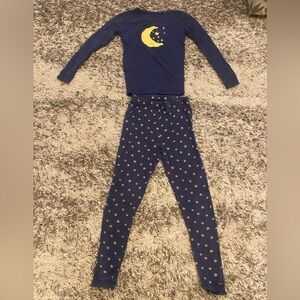 Kids Navy and Yellow Moon Pajamas